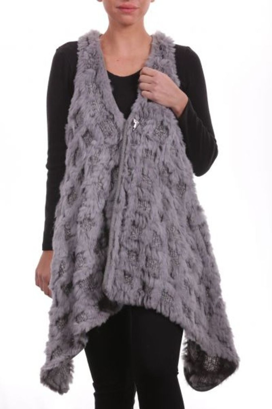 Femme Milpau Gilet / Poncho | Milpau Alix Gris