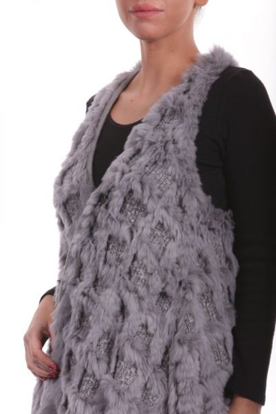 Femme Milpau Gilet / Poncho | Milpau Alix Gris