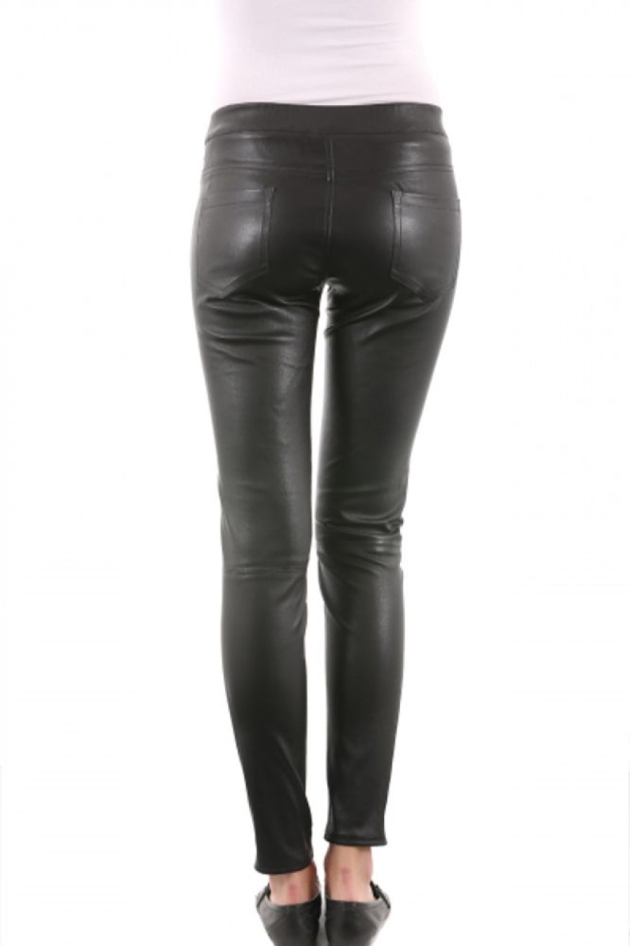 Femme Milpau Pantalon Cuir | Milpau Carine Poches