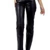 Femme Giorgio Pantalon Cuir | Giorgio 501F Waxy Noir