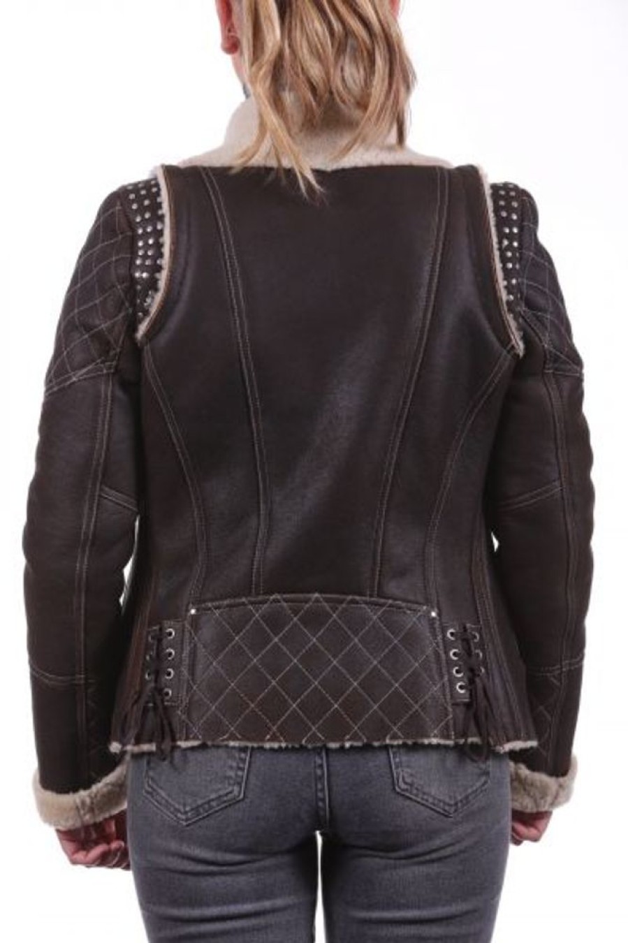 Femme Giorgio Blouson | Giorgio Prisca 1 Marron