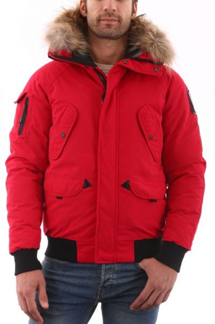 Homme Helvetica Doudoune | Helvetica Anchorage Rouge