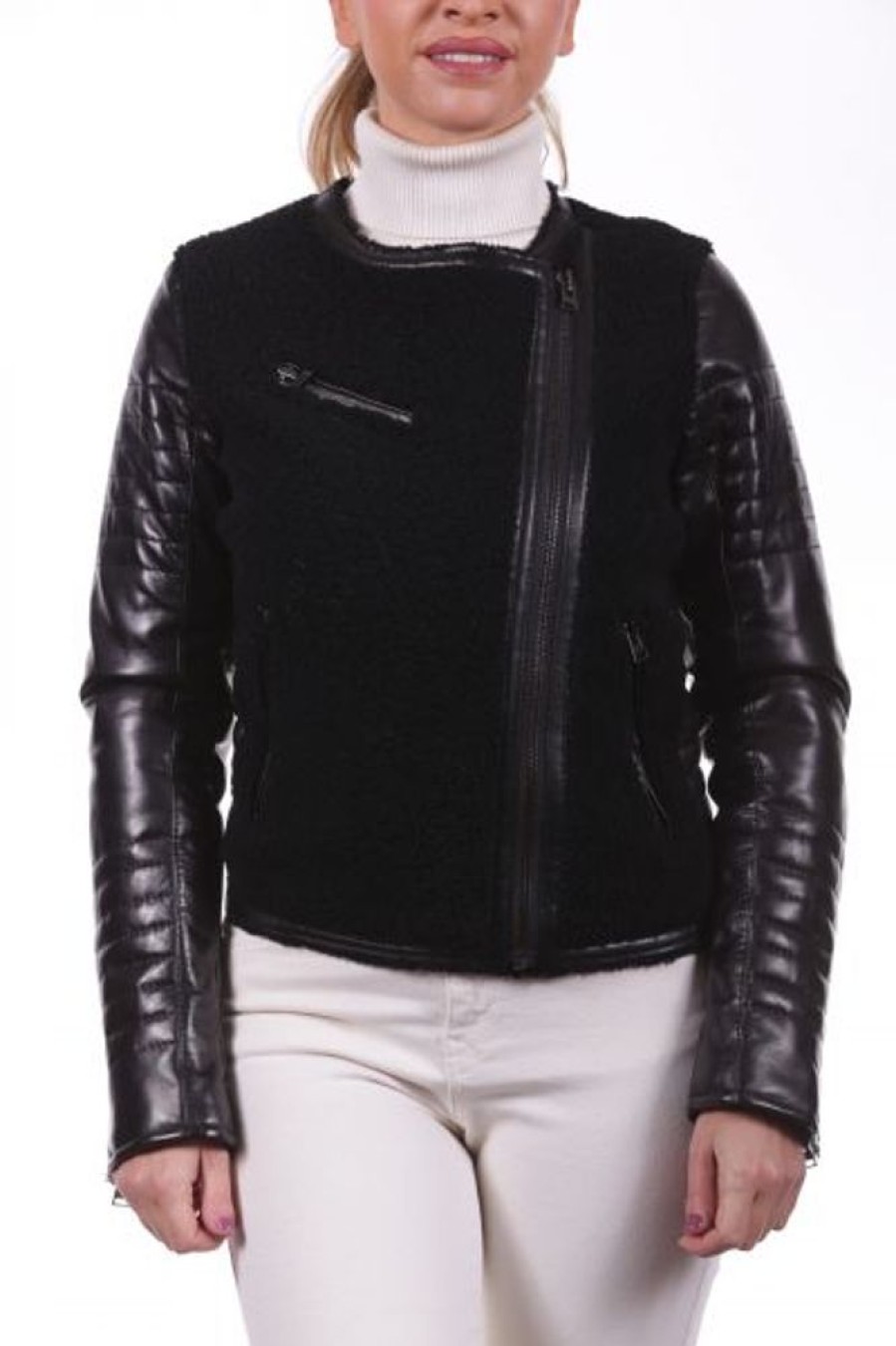 Femme Giorgio Blouson | Giorgio Megane Thr Noir