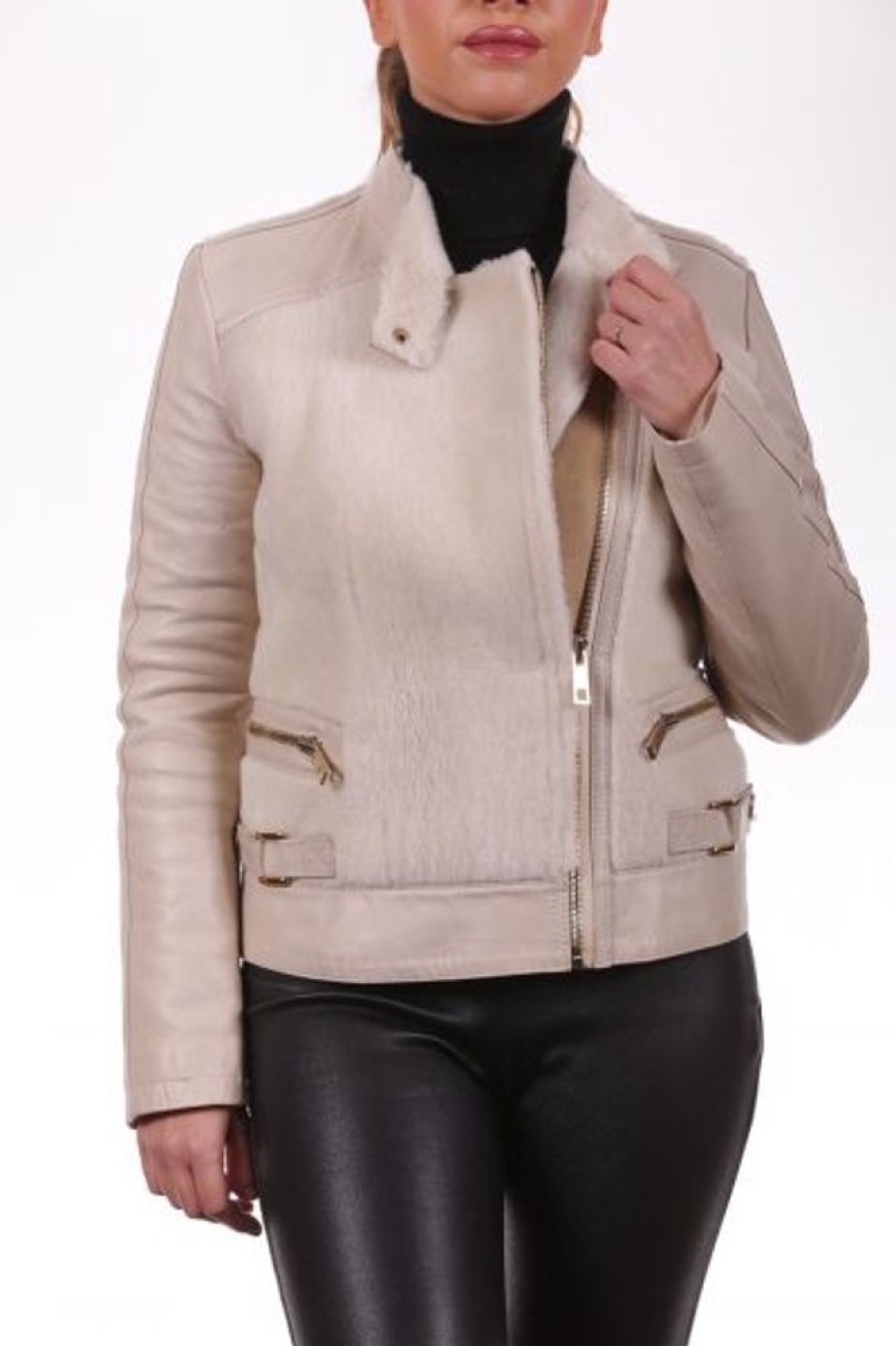 Femme Giorgio Blouson | Giorgio Sybille Beige