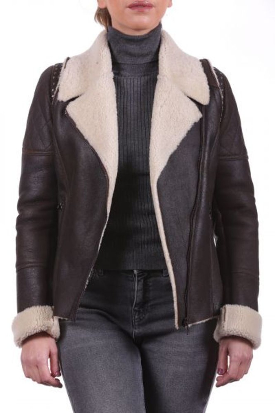 Femme Giorgio Blouson | Giorgio Prisca 2 Marron