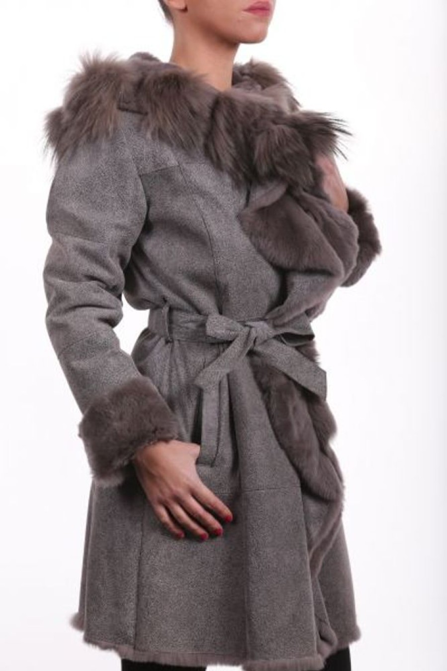 Femme Milpau Veste / Manteau | Milpau Martine Gris