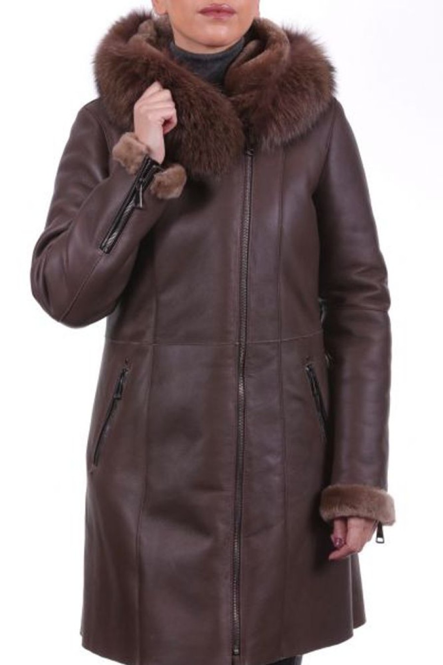 Femme Univers du Luxe Veste | Univers Du Luxe Napoli Huilu00E9 Marron