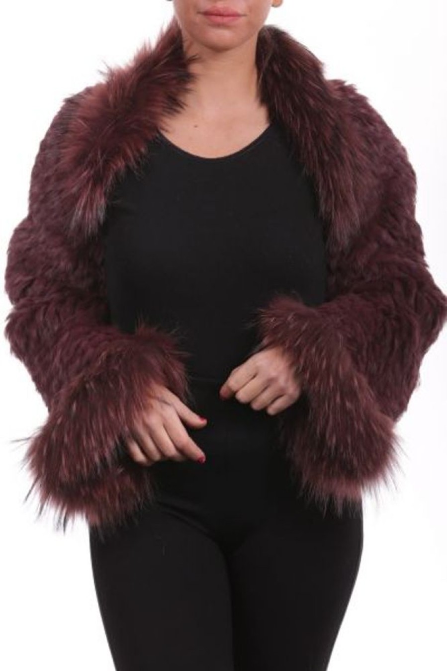 Femme Milpau Gilet / Poncho | Milpau Leana Bordeaux