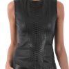 Femme Giorgio Gilet Cuir | Giorgio Zita Python Noir