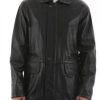 Homme Milpau | Veste En Cuir Georges Noir