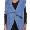 Femme Milpau Gilet / Poncho | Milpau Coralie Bleu