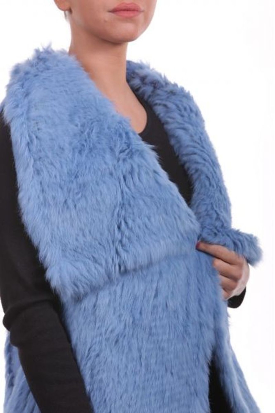 Femme Milpau Gilet / Poncho | Milpau Coralie Bleu