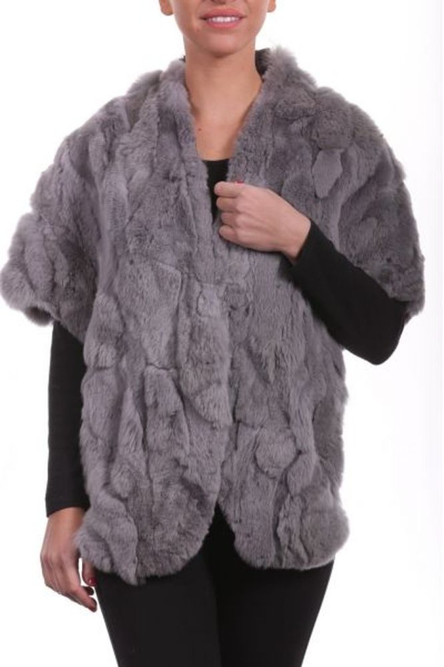 Femme Milpau Gilet / Poncho | Milpau Alya Gris