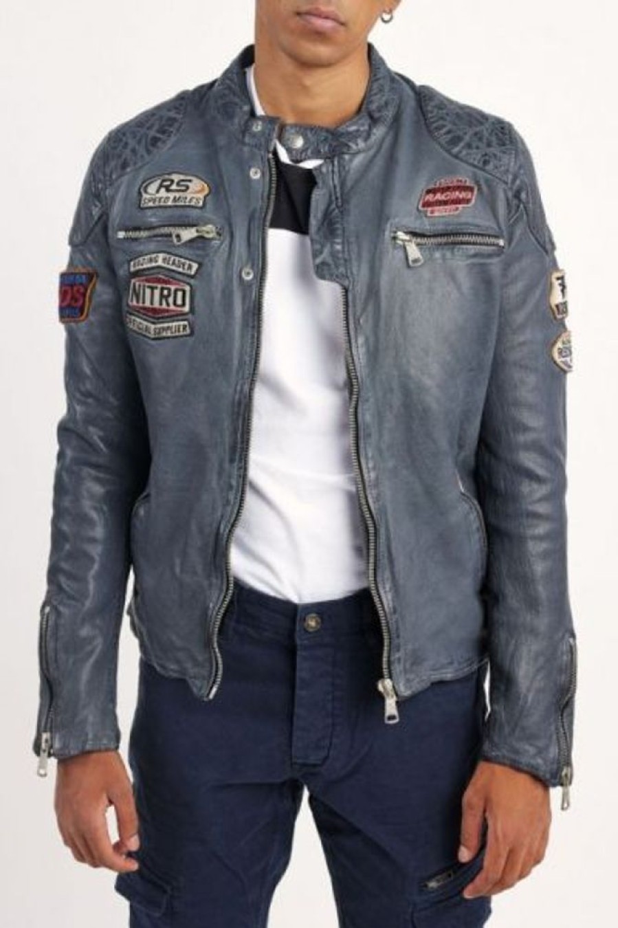 Homme Redskins Style Motard | Redskins Nitro Gris