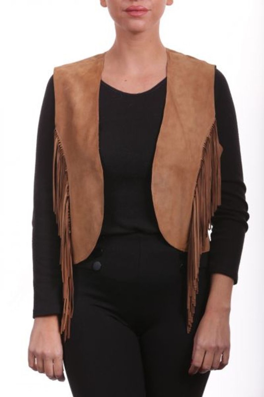 Femme Milpau Gilet / Poncho | Milpau Farwest Camel