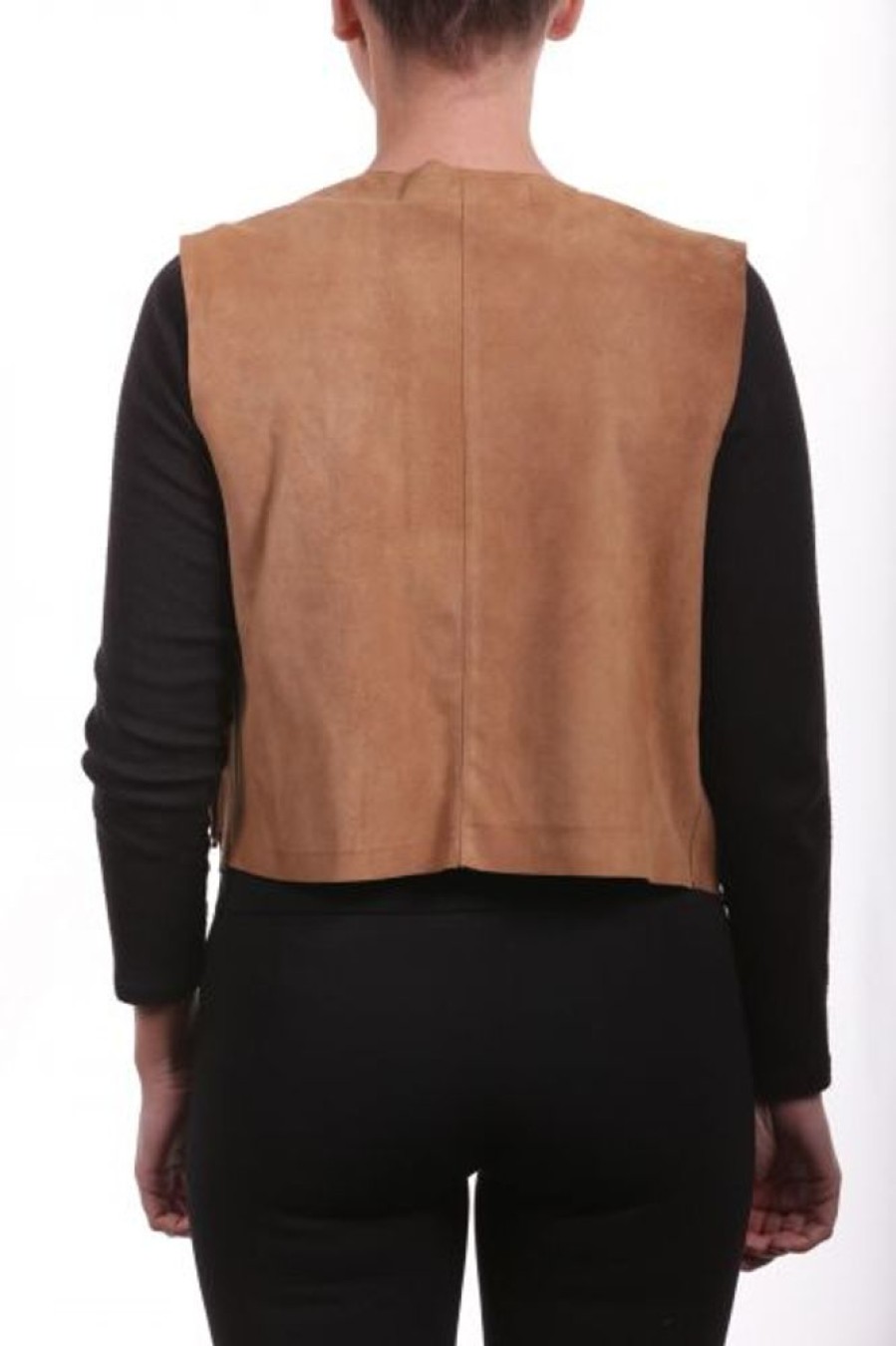 Femme Milpau Gilet / Poncho | Milpau Farwest Camel