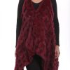 Femme Milpau Gilet / Poncho | Milpau Alix Bordeaux