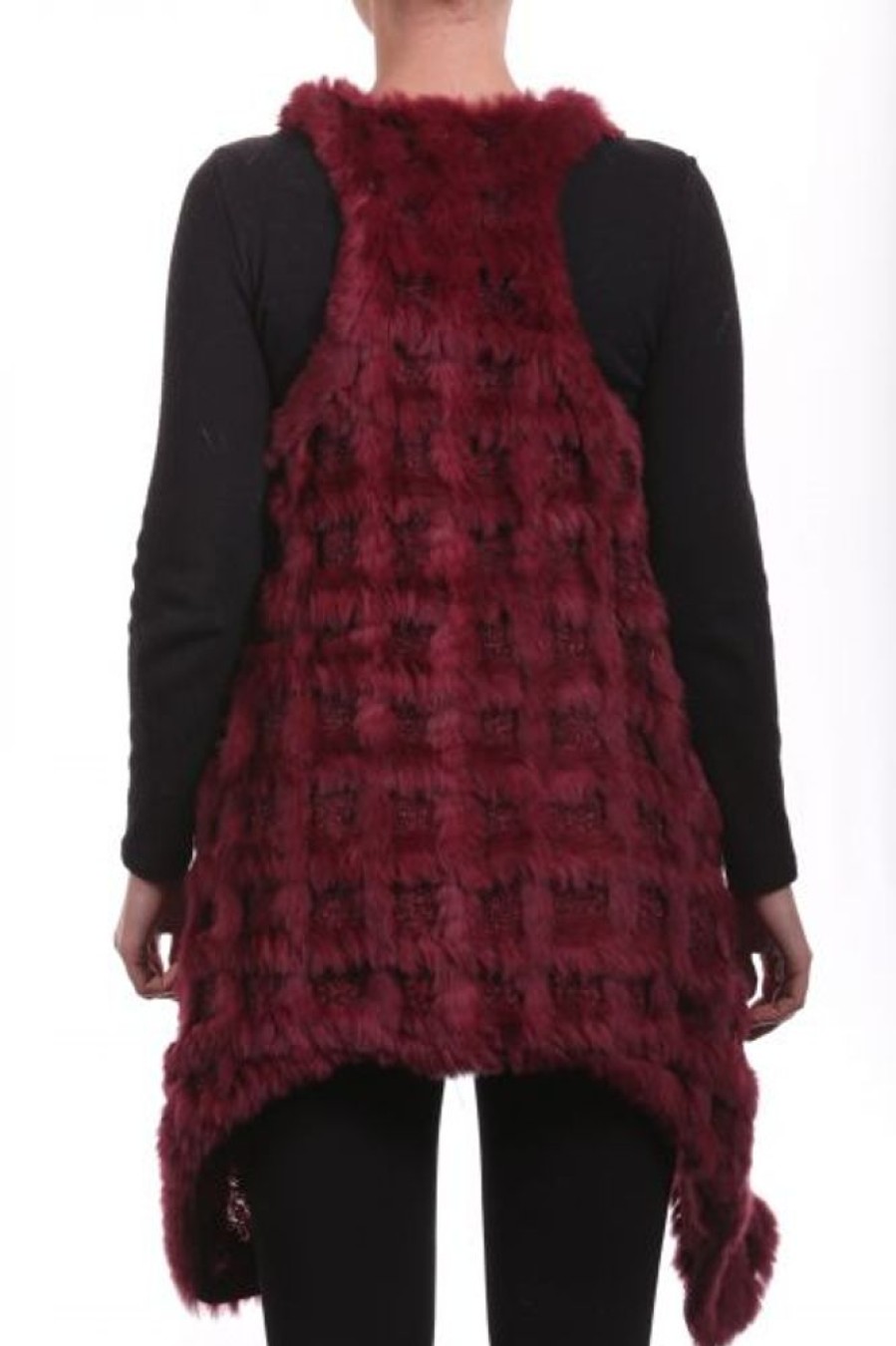 Femme Milpau Gilet / Poncho | Milpau Alix Bordeaux