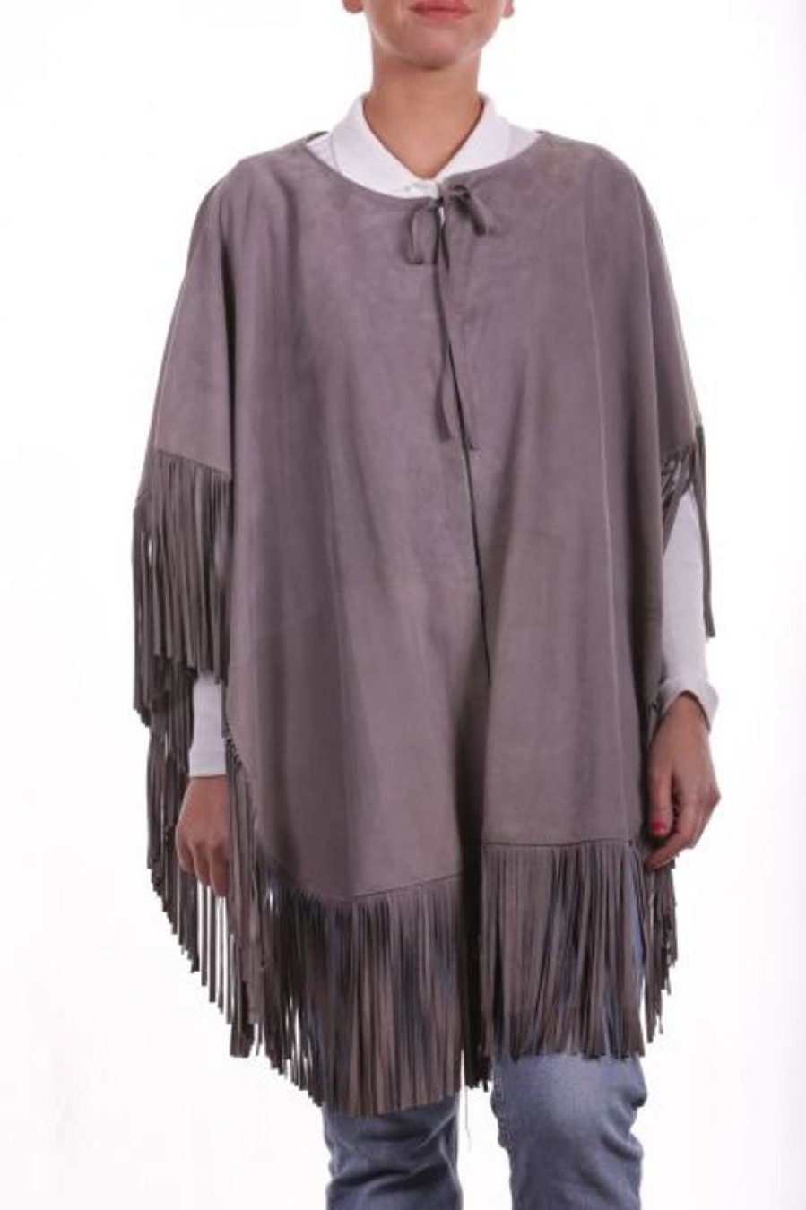 Femme Milpau Gilet / Poncho | Milpau Poncho Gris