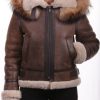 Femme Milpau Blouson | Milpau Bombardier Femme Marron