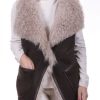 Femme Giorgio Gilet / Poncho | Giorgio Zia Marron