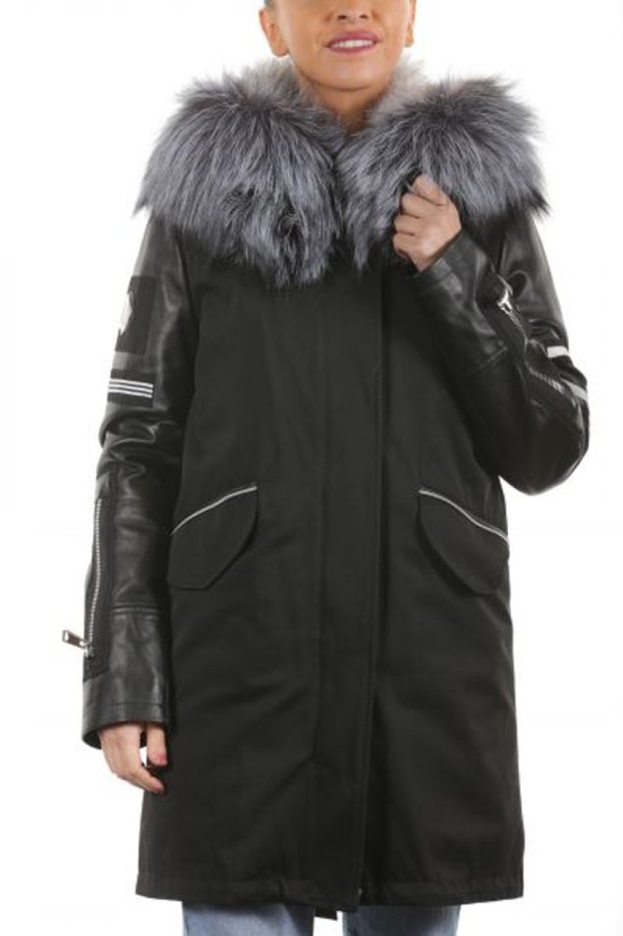 Femme Arturo Microfibre | Arturo Alpine Noir Col Silver