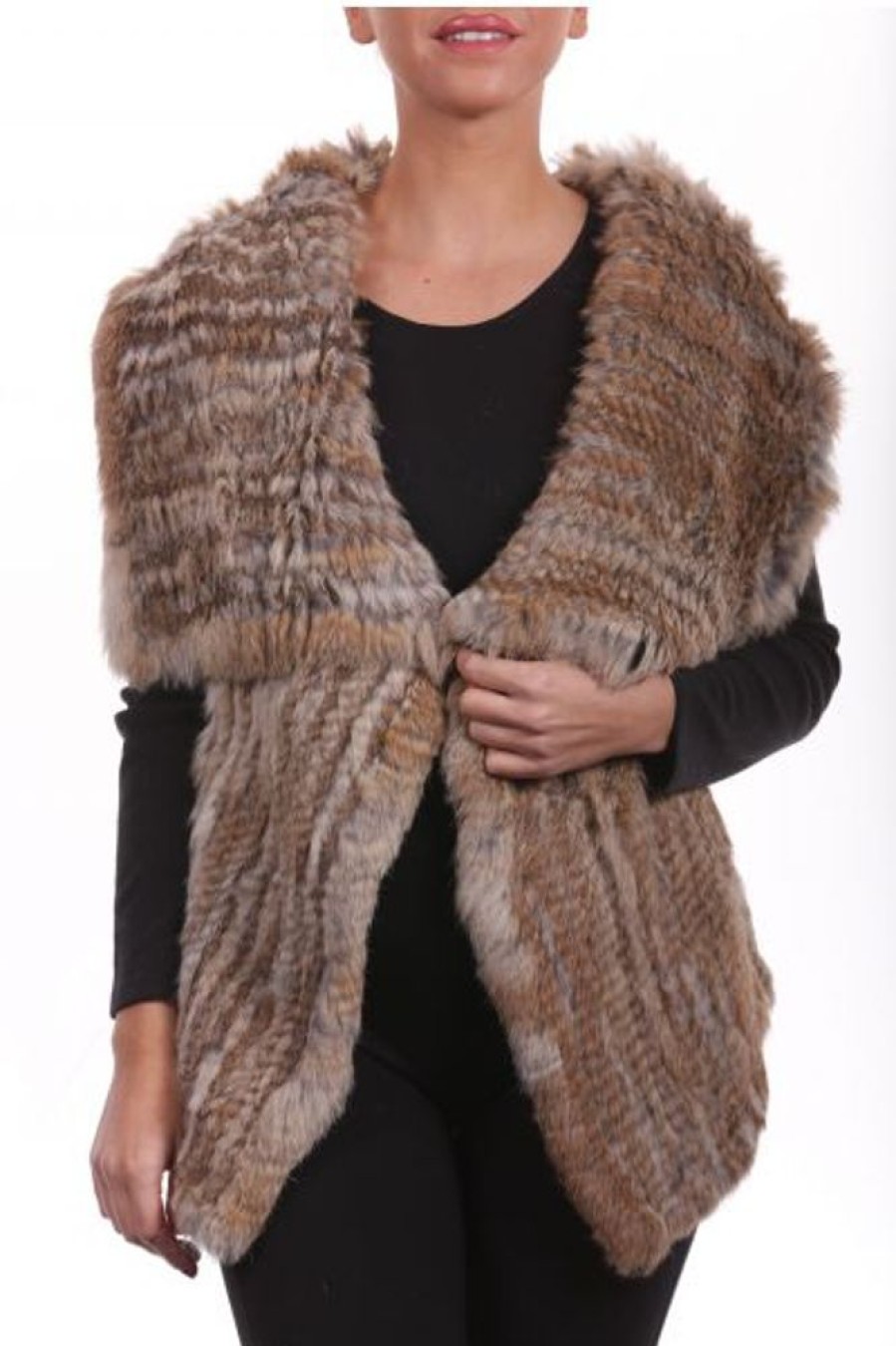 Femme Milpau Gilet / Poncho | Milpau Gigi Marron