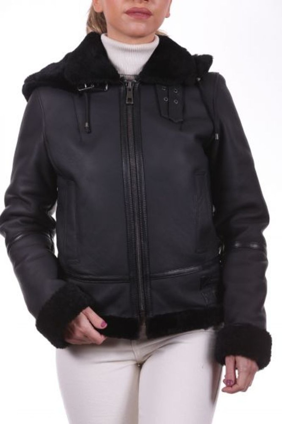 Femme Univers du Luxe Blouson | Univers Du Luxe Bombardier Noir