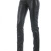 Femme Giorgio Pantalon Cuir | Giorgio Slim 501 Noir