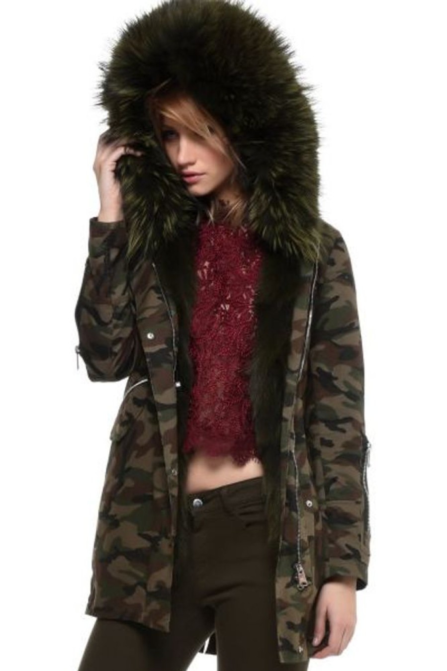 Femme Arturo Gilet / Poncho | Arturo Swizerland Camouflage