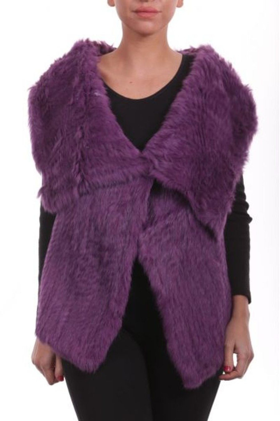 Femme Milpau Gilet / Poncho | Milpau Coralie Violet